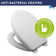 Croydex Canada White Toilet Seat - Antibacterial Treated Surface with Adjustable Hinges, Durable Polypropylene Material, Easy to Install, Adjustable from 120mm to 200mm