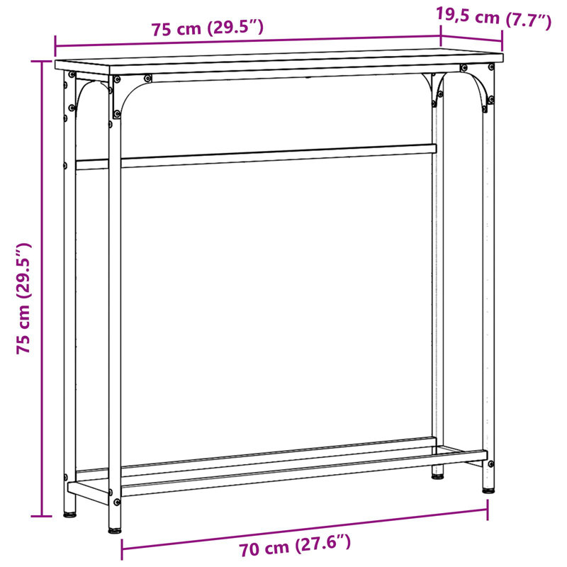75cm Console Table