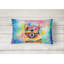 Pomeranian Hippie Dawg Fabric Decorative Pillow