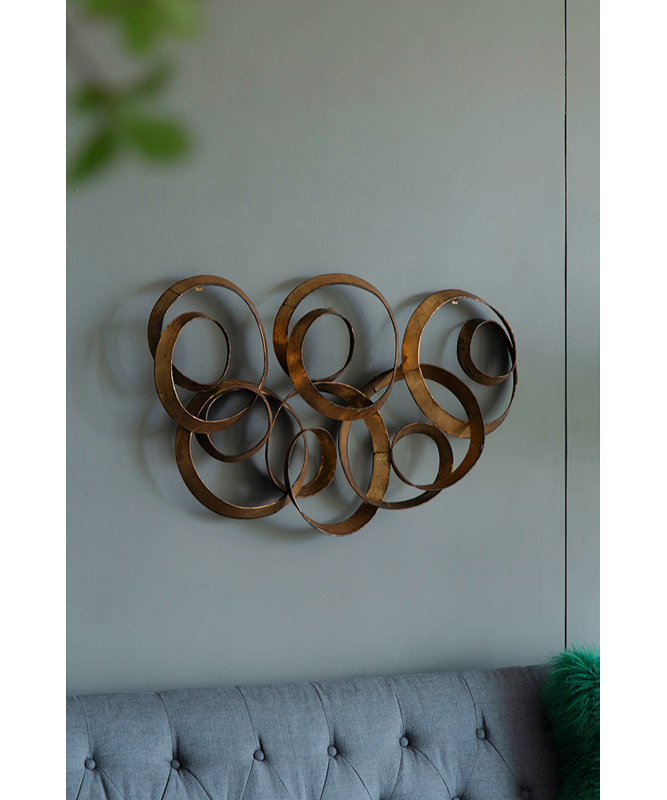 38.5X22X4.2" Seretha Gold Leaf Wall Décor