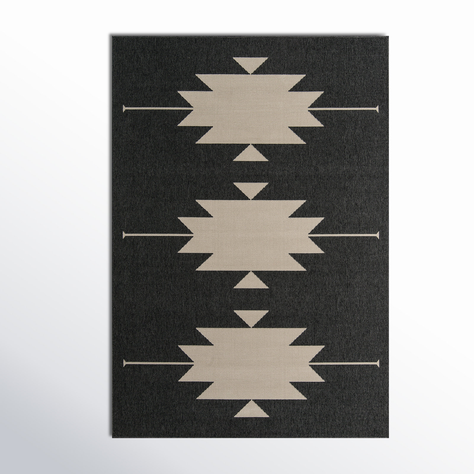 AllModern Genesis Southwestern Charcoal/Cream Indoor / Outdoor Area Rug ...