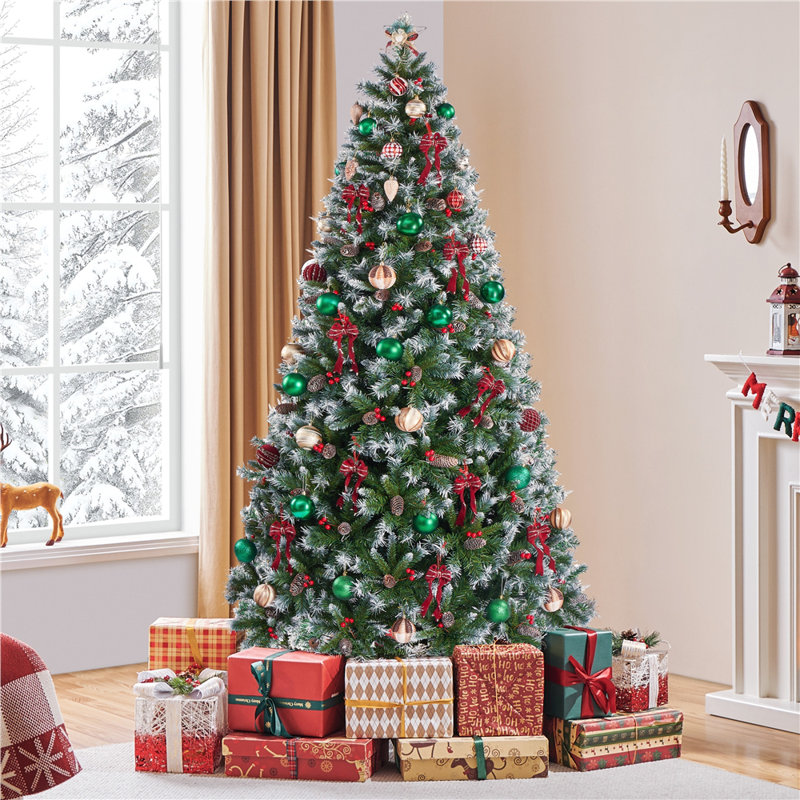 Lighted Artificial Fir Christmas Tree, 6 ft