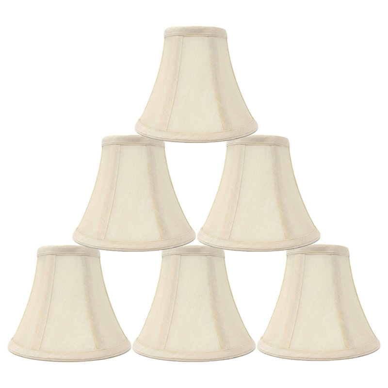 Abat-jour cloche en soie / shantung 5 po (à pince), Crème
