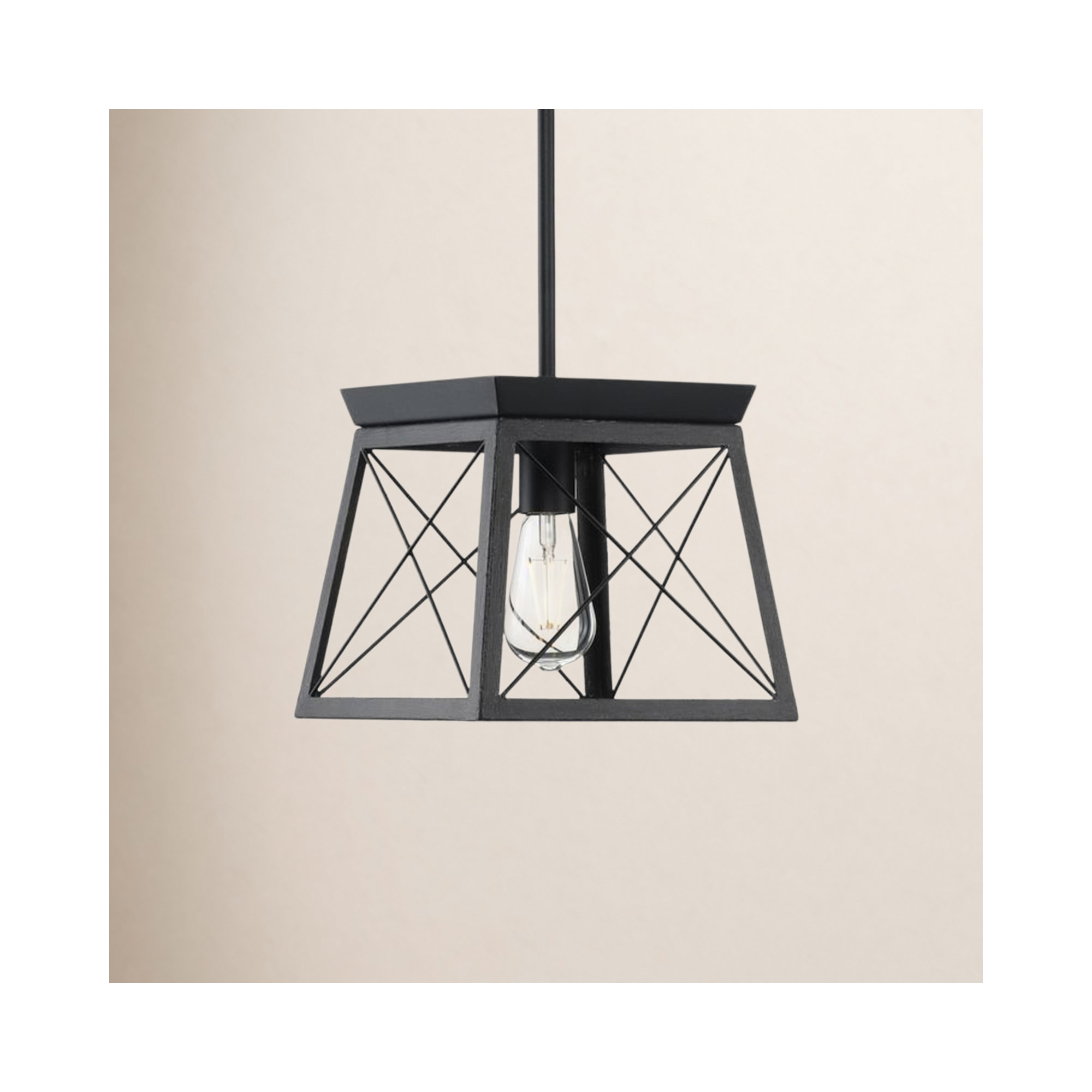 Soleil Single Light Dimmable Pendant, Matte Black