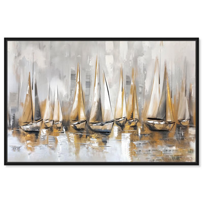 Toile dorée II, art côtier classique par Art Remedy