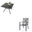  Ensemble de salle à manger 5 pièces, chaises empilables et tables empilables pour le jardin, la cour, le bord de la piscine