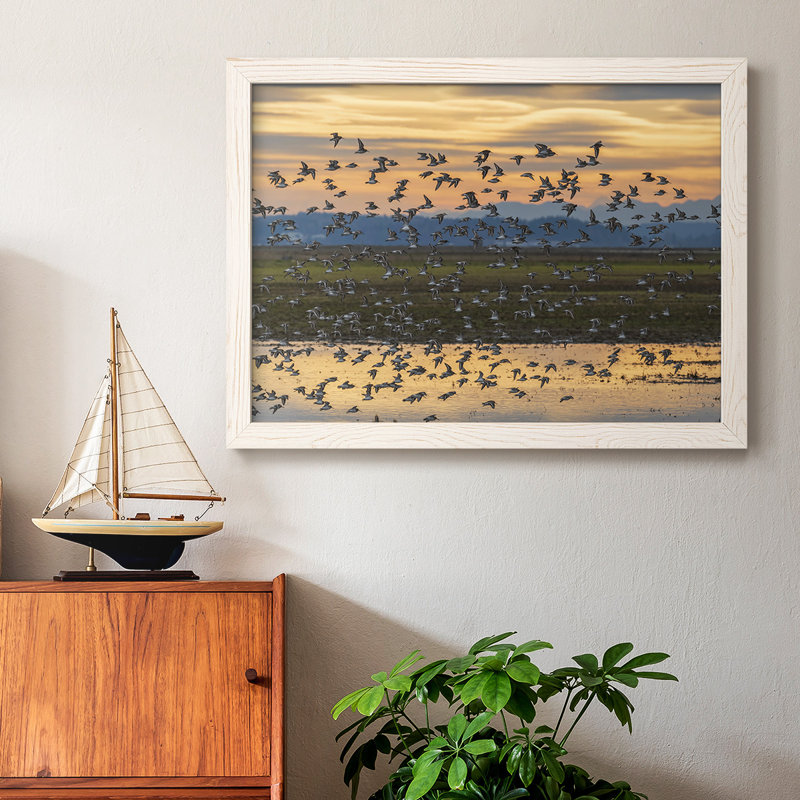 Coucher de soleil couchant, reproduction sur toile, Blanc, H 18 po x l 26 po x P 1,5 po