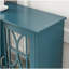 Meuble télé 63 po, buffet, armoire de rangement, bleu sarcelle