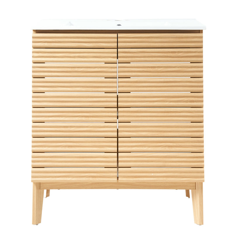 Ensemble de meuble-lavabo simple 30 po Calandre, Naturel