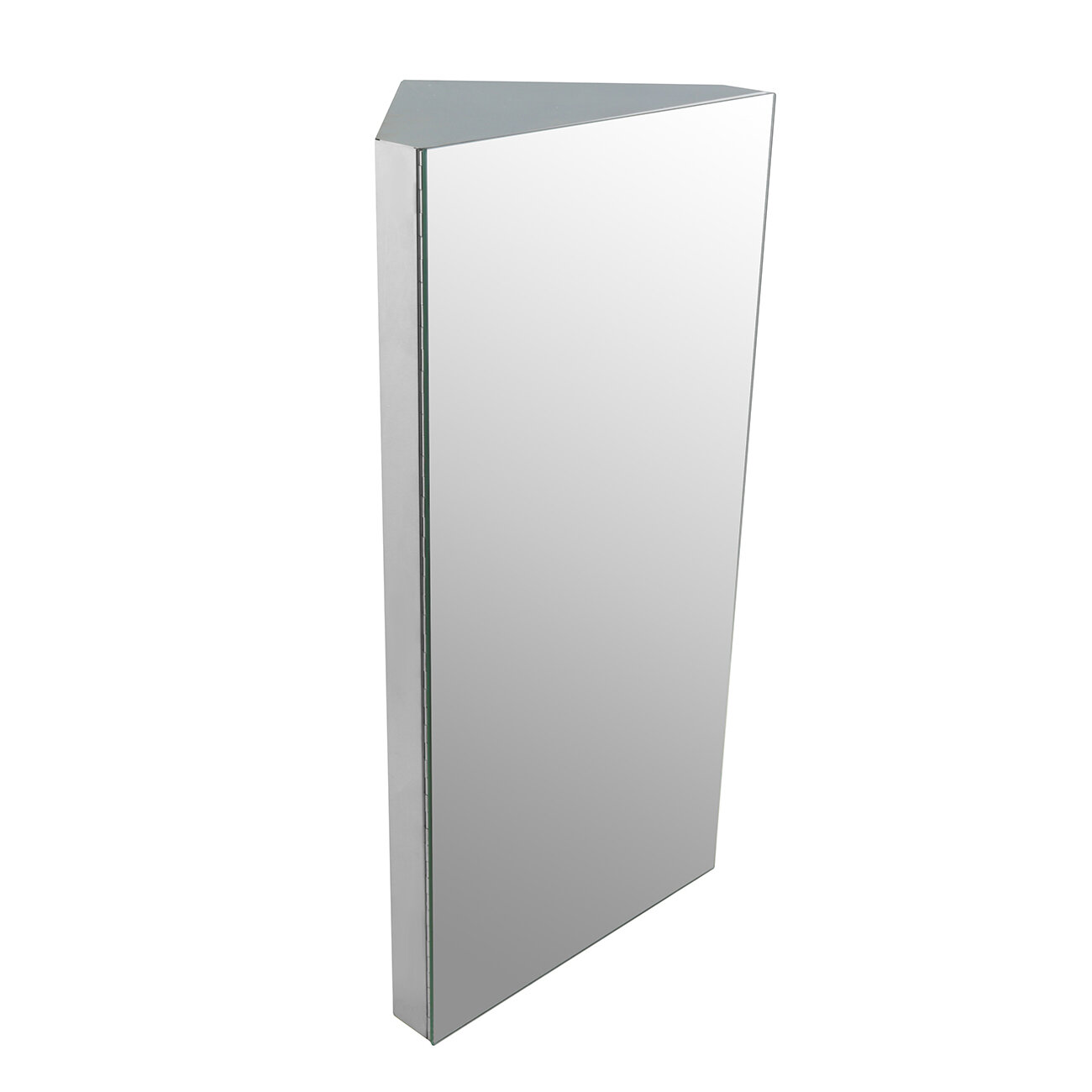 Renovators Supply Infinity x Corner Surface Wall Mount Stainless Steel Medicine Cabinet w/ Mirror