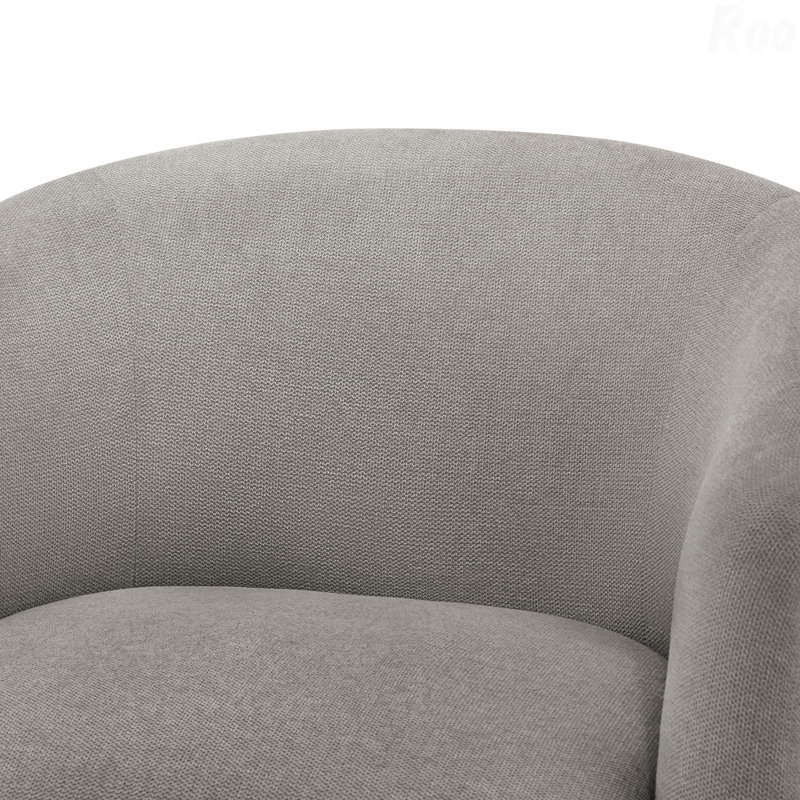 Chaise rotative d'appoint cylindrique pour salon confortable, Gris