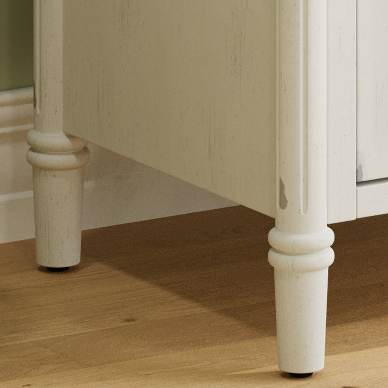 Meuble-lavabo 31 po avec lavabo, Blanc ancien