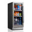 Réfrigérateur à boissons intégré de 15 po avec capacité de 80 à 100 canettes avec tablettes réglables et refroidissement silencieux-125356257