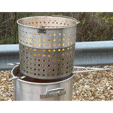 King Kooker Strainer Rack for Draining Large Baskets Over Boiling Pots