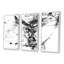 «Abstract Black Stain», ensemble de 3 reproductions d'art encadrées sur toile abstraites-1618681705-1618681709