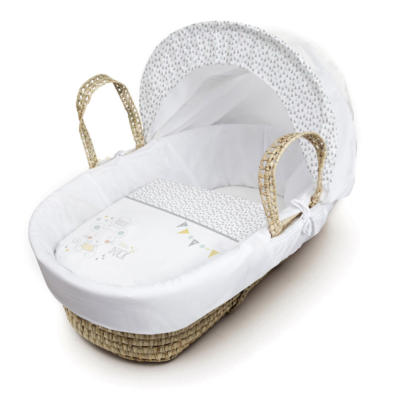 Cotton Blend Moses Basket Bedding Set