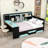 Wood Daybed with Desk and Drawers,Shelves-14339417-14339413