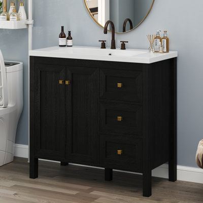 Philpott 36'' Single Bathroom Vanity with Stone Top