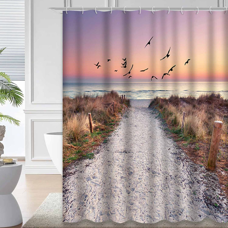 Mer, sable, océan, coucher de soleil, soirée d'été, plage, pittoresque, en bois, avec 12 crochets, L 72 po x l 78 po