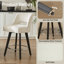 Ensemble de 4 tabourets de bar rotatifs 26,4 po, 4 pieds en bois massif noir et repose-pieds à anneau en métal-1487483732-1487483734