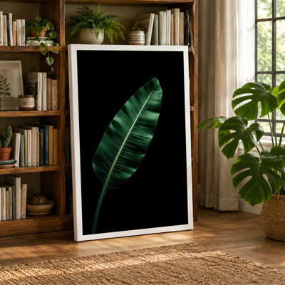 Single Feather Study Modern - Wrapped Canvas