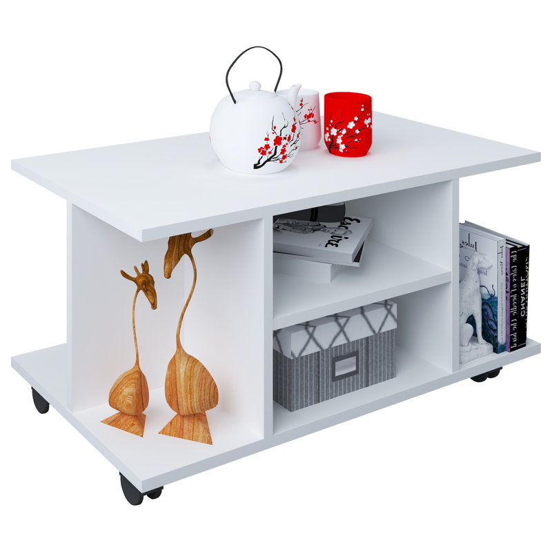 Annemarie Coffee Table with Storage, White