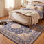 Tapis traditionnel en marbre à médaillon délavé, style persan, bleu marine, ivoire, or, vert et rose. Lavable à la machine, antidérapant, à poils courts, pour l'intérieur et l'extérieur, adapté aux animaux domestiques. Convient au salon, à la chambre à coucher, à la salle à manger, à l'entrée, au corridor et au bureau.-1619398502