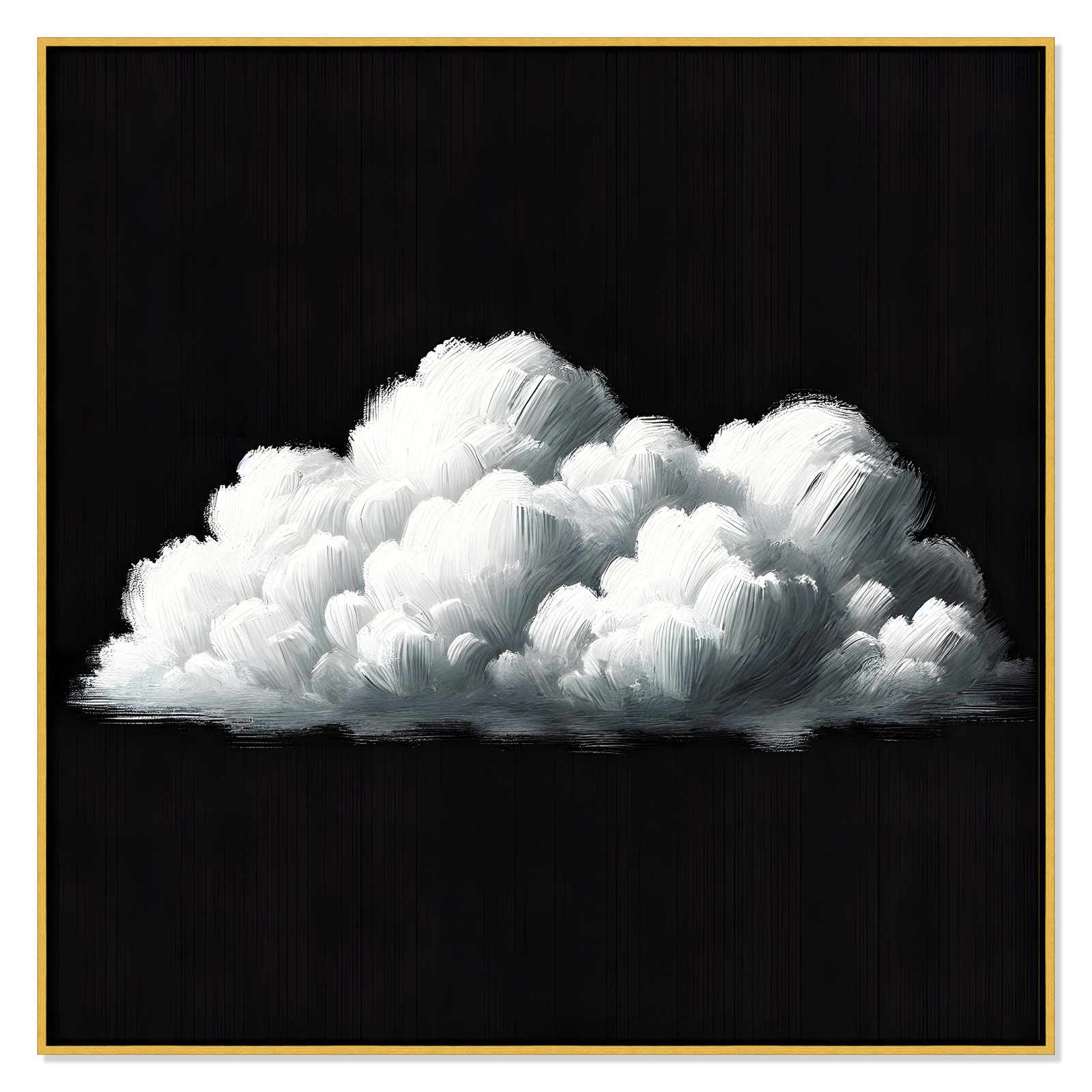 White Clouds Print by , 41.5" H x 41.5" W, Gold