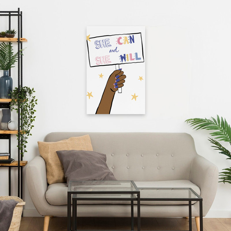 Empowerment III - art d'empowerment noir, bleu et brun, H 24 po x l 16 po