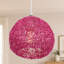 Luminaire suspendu simple en forme de globe en fil de fer rose à finition chromée pour îlot de cuisine