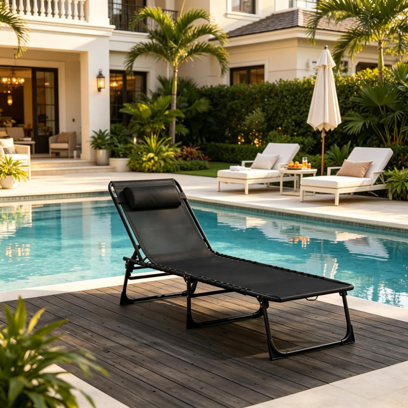 Méridiennes de patio réglables, filet d'extérieur portatif moderne en acier