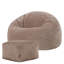 icon Kingston Cord Adults Bean Bag Chair and Pouffe, Ready Filled Beanbag and Footstool Navy Blue-125475891