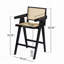 Tabourets de comptoir en bois d'hévéa 27 po Hassan-1050968899