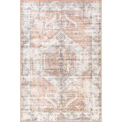Transitional Medallion SpinClean Machine Washable Area Rug