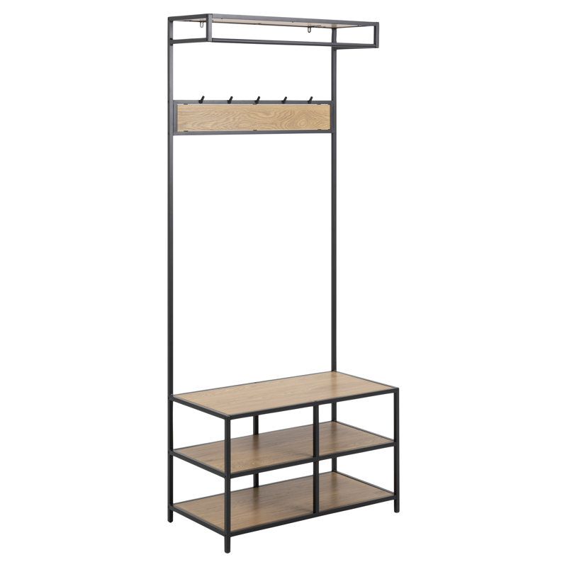 Hadebrand Hall Tree 77cm Wide with Bench and Shoe Storage