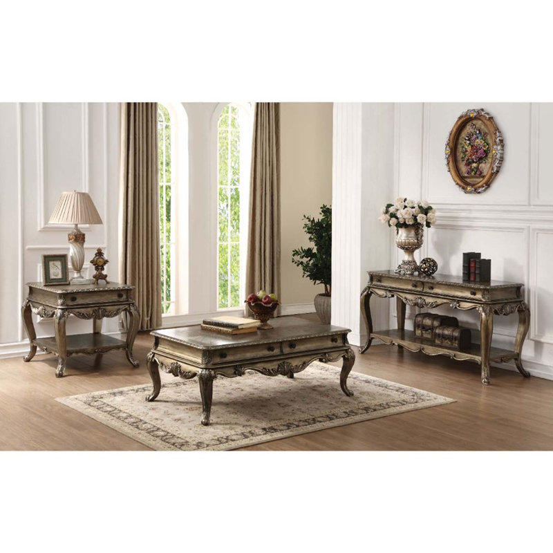 Table de bout Ragenardus, finition chêne rétro, Chêne, H 27 po x l 32 po x P 30 po