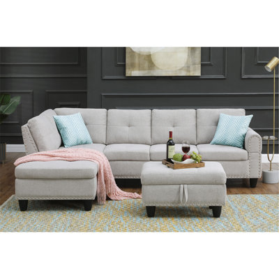 Canapé modulaire avec repose-pieds