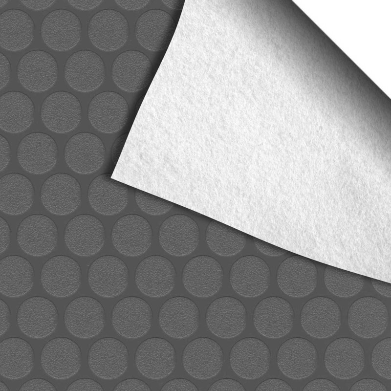 Petite pièce de monnaie x 10 pi Rouleau de plancher pour remise, gris, H 0,8 po x l 96 po x P 120 po