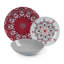 Mandala Red Dinnerware Set 18 Piece - Service for 6