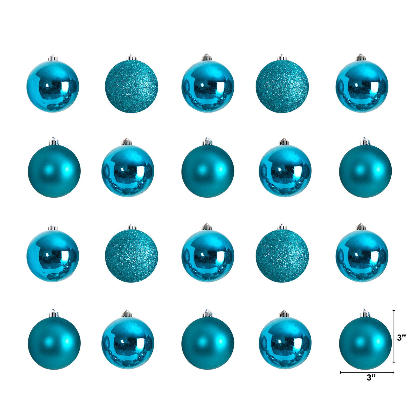 3" Shatterproof Bauble, Teal