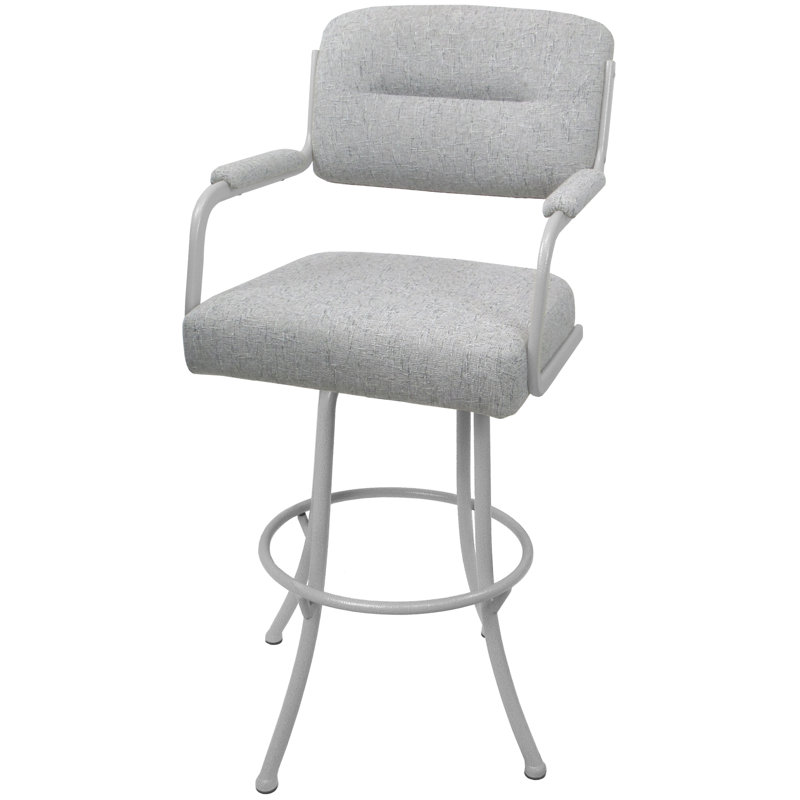 Tabouret de comptoir pivotant 26 po Meekah, Blanc