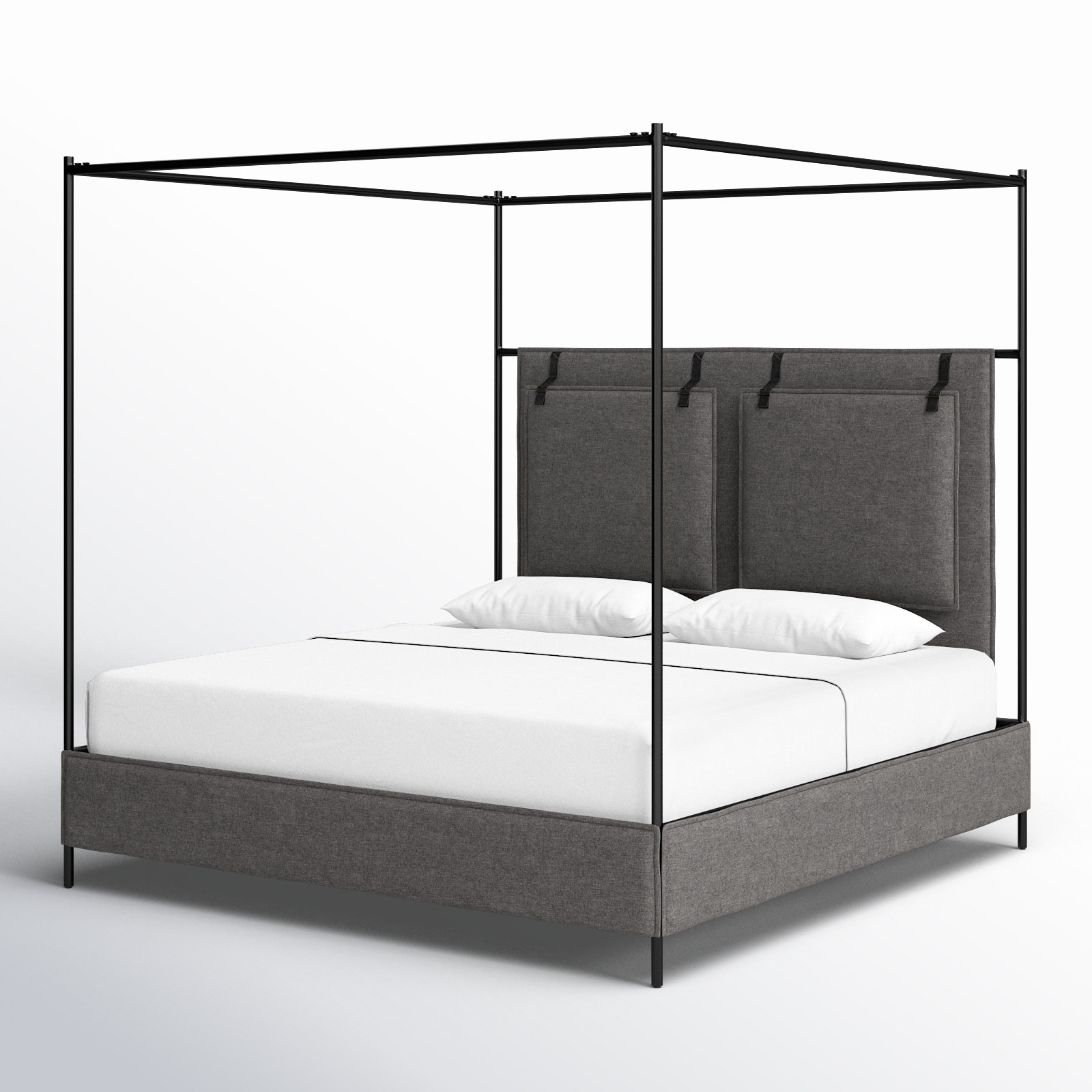 Waverley Canopy Bed, King, Gray