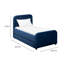 Lit gigogne Briella en velours bleu marine-1249589713