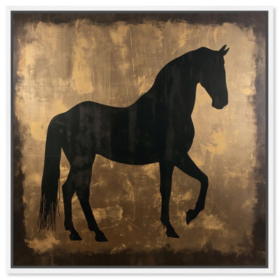 Mythic Mane II Gold Farmhouse Art Canvas Print by Art Remedy