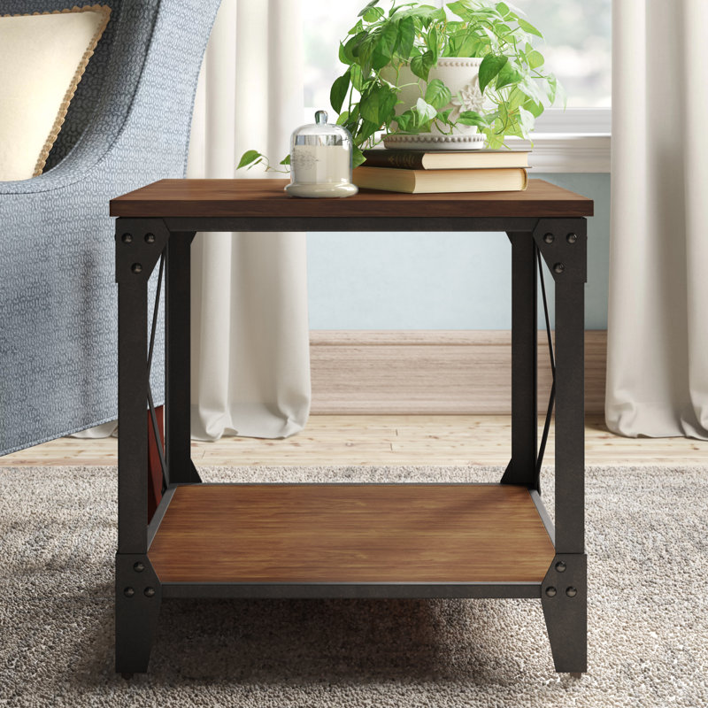 Ejaz Solid Wood Top End Table