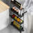 Slim Storage Cart 4 Tier, Storage Organizer Rolling Utility/ Mobile Shelving Unit Slide Out Storage Cart-1586227191