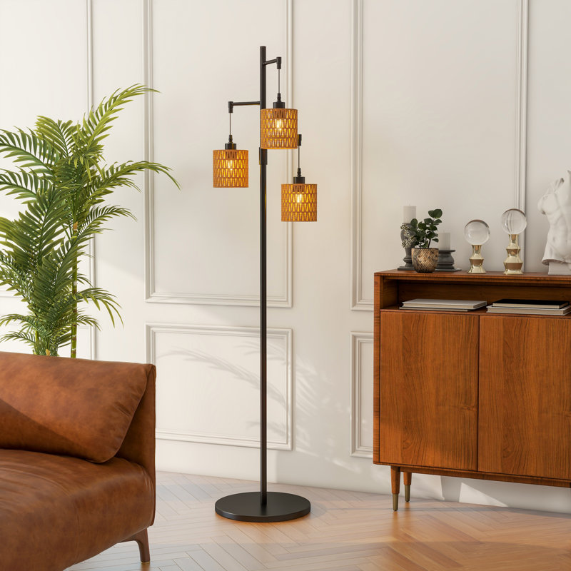 Asiel 65'' Black Tree Floor Lamp