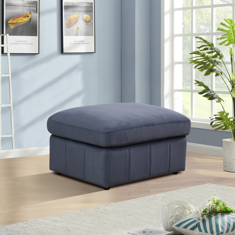 Repose-pieds modulaire convertible en microfibre de 38 po avec repose-pieds, table basse et sièges