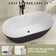 59'' x 30'' Freestanding Contemporary Soaking Acrylic Bathtub with Overflow and Drain