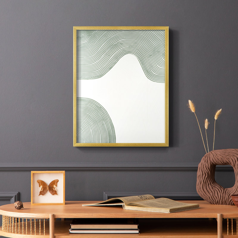 «Get Going IV», reproduction encadrée - bois massif, H 20 po x l 16 po, Or